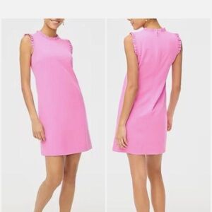 J. Crew Pink Sleeveless Ruffle Dress